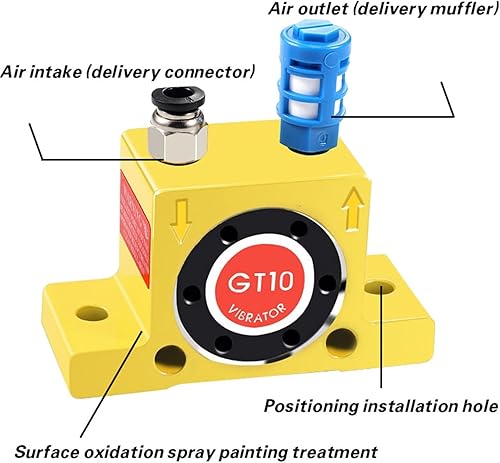 Miniatura 5 de 1Pcs Pneumatic oscillator Vibrator Turbine Vibrator GT4 GT8 GT10 GT16 GT25 GT30K8 K13 K16 K30(GT-6)