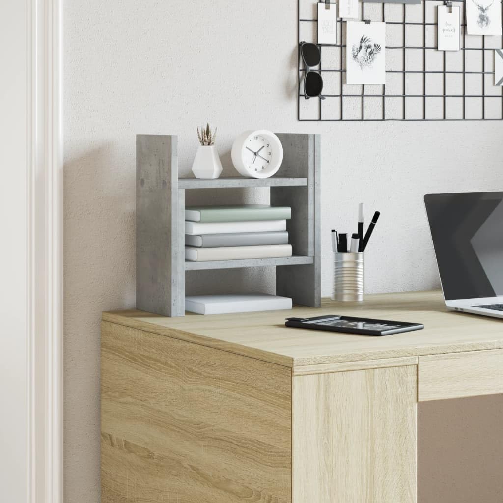 Organizer Scrivania Grigio Cemento 34,5x15,5x35,5cm Multistrato,Organizer da Scrivania,Portaoggetti da Scrivania,Organizer da Scrivania-848055