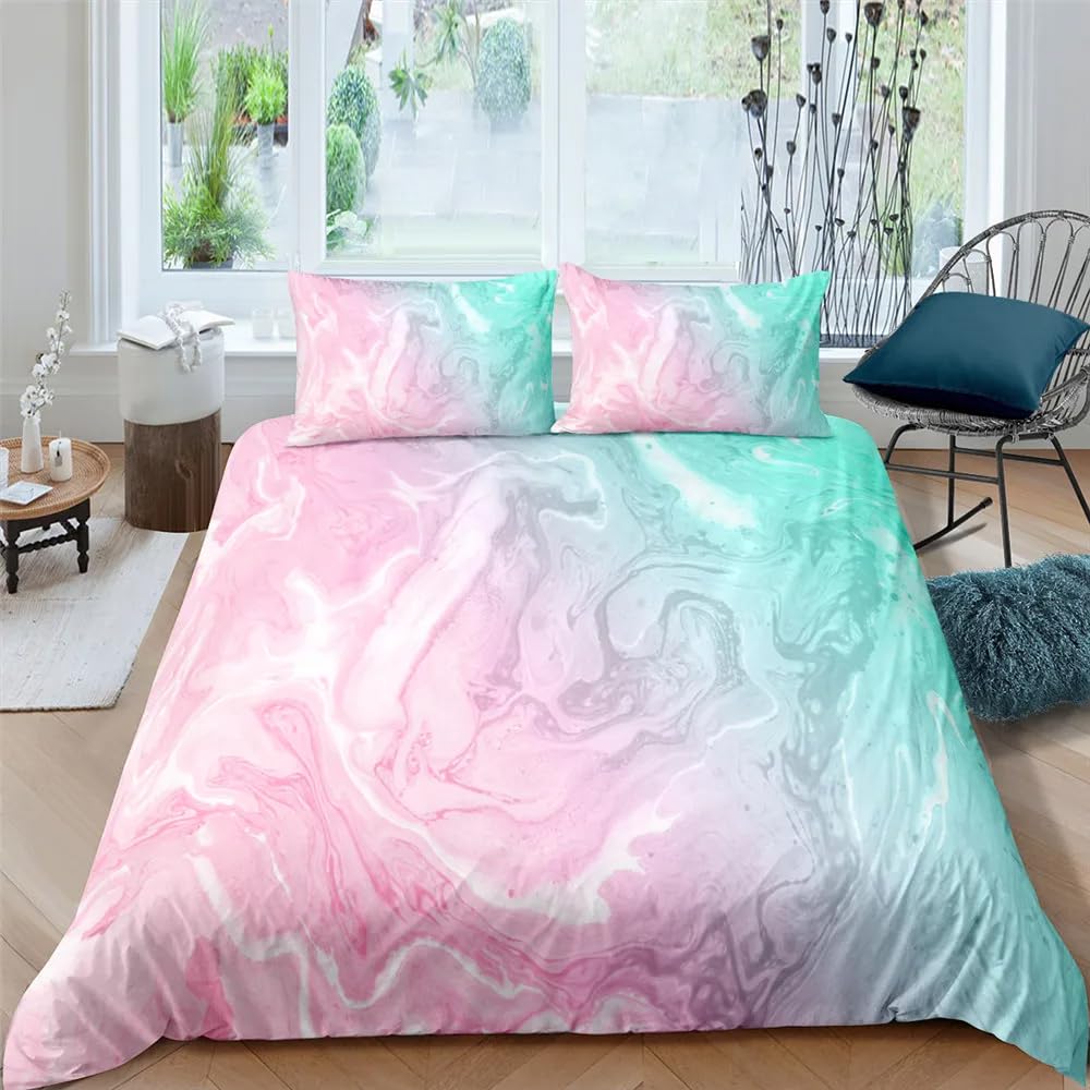 Housse de couette en marbre 240x220 fini les lits défaits avec la fermeture éclair intégrée