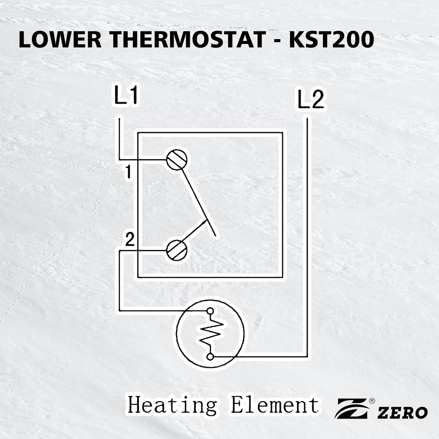 Zero KST200 Water Heater Thermostat – Lower Element, UL Listed, Single Throw 120/480VAC, Adjustable With Safety Switch