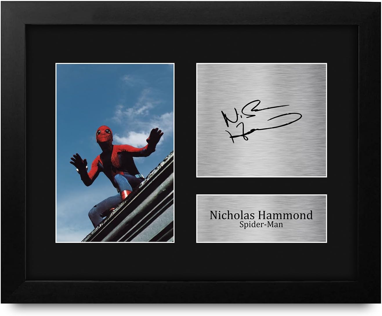 HWC Trading Nicholas Hammond The Amazing Spider-Man (1970s) Gifts Printed Signed Autograph Picture for Movie Memorabilia Fans - US Letter Framed (ID-008600)