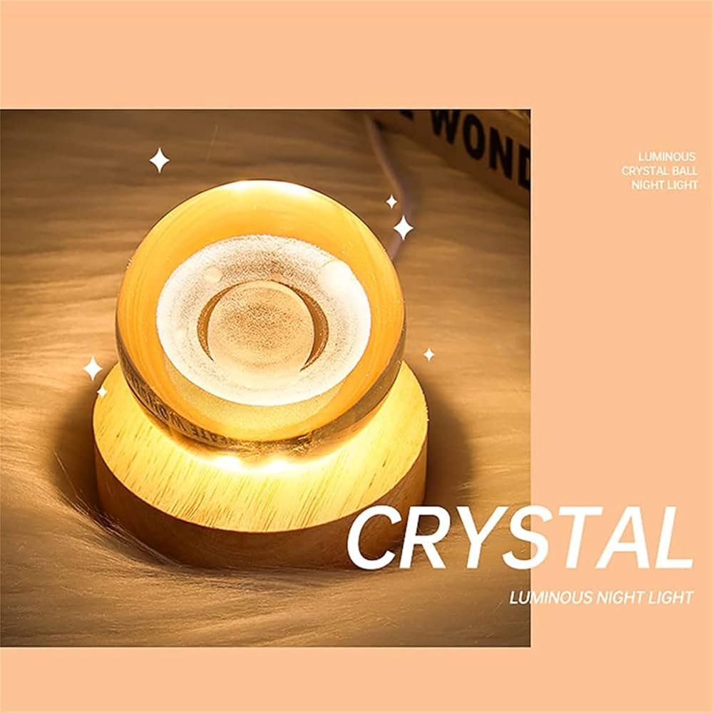 Amazon.co.jp: 3D プラネット クリスタル ボール ムーン