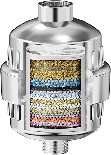 Miniatura 9 de El filtro de ducha de 25 etapas evita la acumulación de sarro, revitaliza el cabello, la piel y las uñas con agua purificadora, suaviza el agua