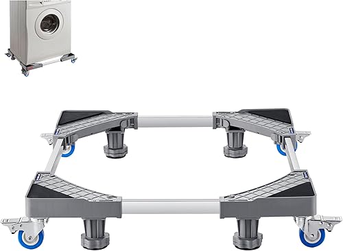 Mini soporte para refrigerador, base móvil universal de 27 pulgadas con 4 pies fuertes, 4 ruedas giratorias de bloqueo, base móvil ajustable para disponible en Yaxa Peru