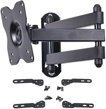 VideoSecu TV Wall Mount Monitor Bracket with Full Motion Articulating Tilt Arm 15 Extension for Most 27 30 32 35 37 39 40 LCD LED TVs with VESA 200x200 ML14B WS2