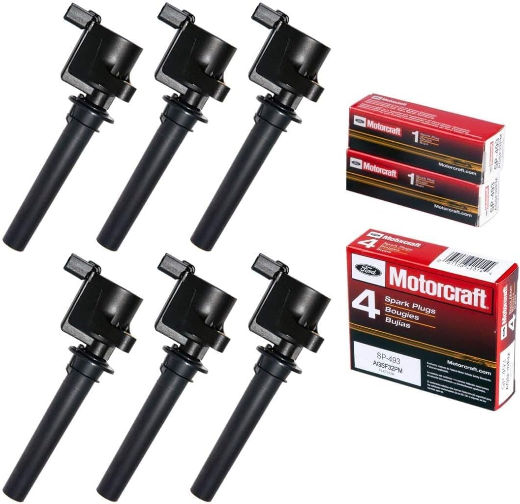 New Ignition Coil & Motorcraft Spark Plug Combo For 1998-2008 Ford & Lincoln Models