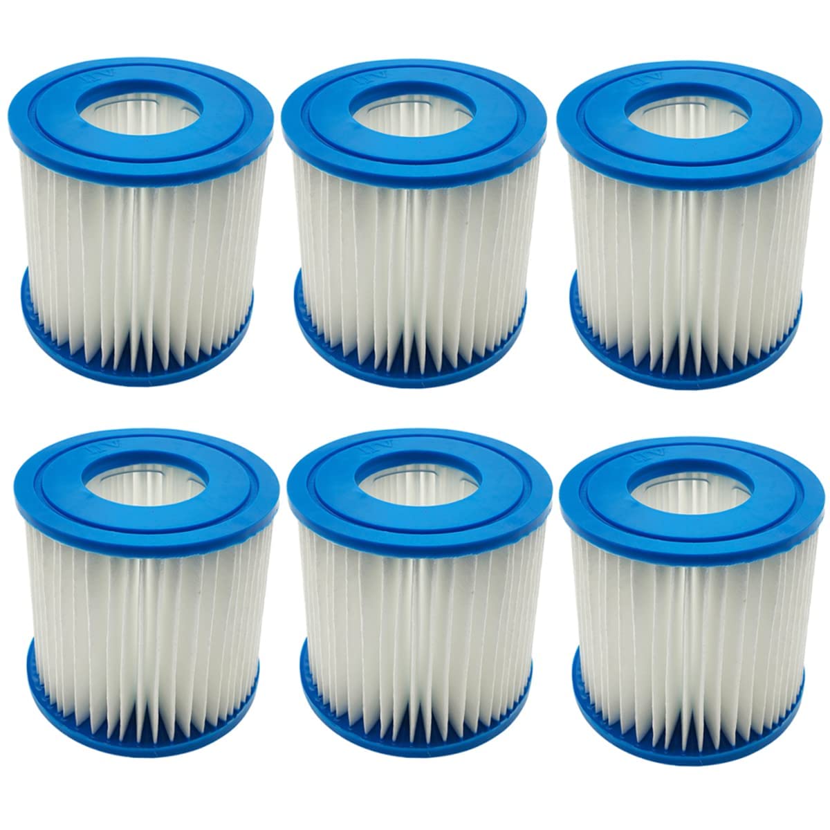 Cartuchos de filtro para Bestway tipo VII y D, compatibles con cartuchos de filtro Intex tipo D, 6 unidades