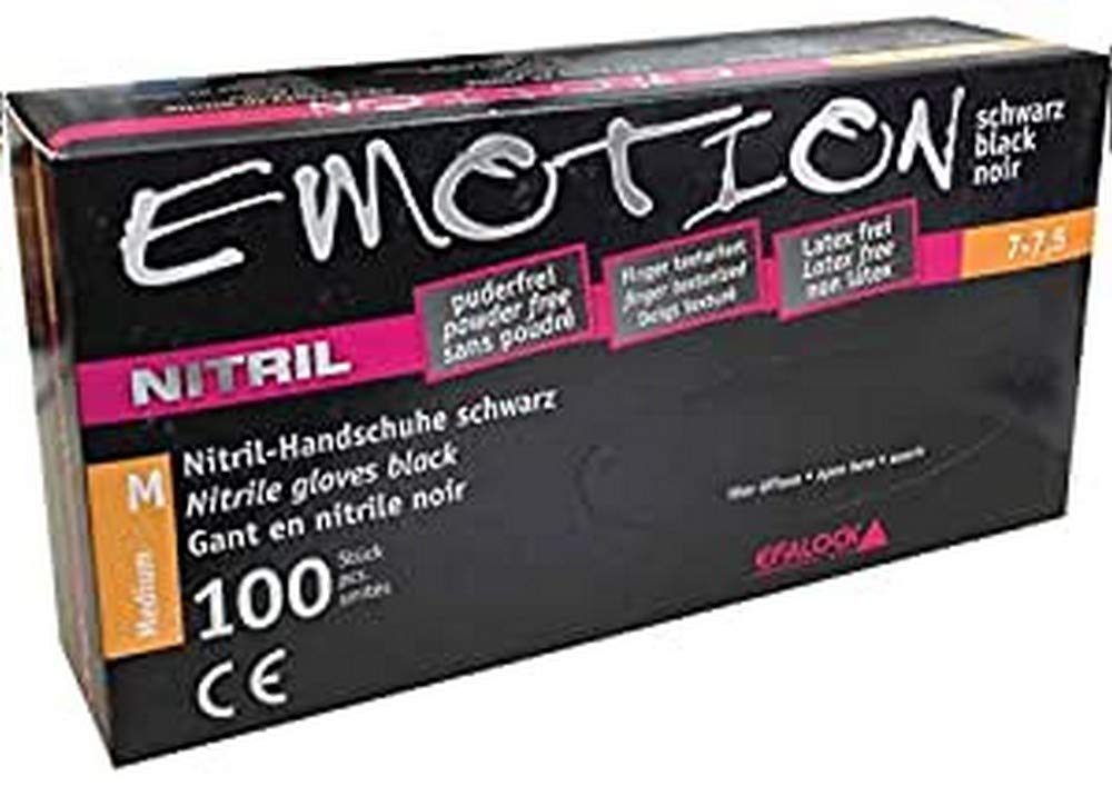 Efalock Professional Emotion Nitril-Handschuhe Größe M, 1er Pack, (1x 100 Stück) Baumarkt
