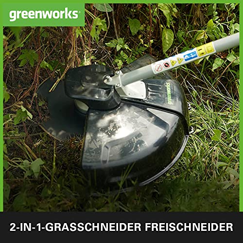 Greenworks 40V Akku Freischneider mit bürstenlosem Motor, Geschirr, Motorradgriff, 40 cm Schnittbreite, 2 mm Nylonfäden oder 25 cm Klinge… – Ansicht 4