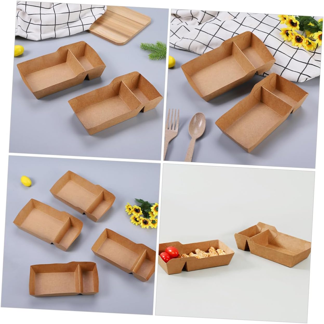 100pcs Snack Box Party Candy Container French Fry Box Snack Holder Takeout Containers