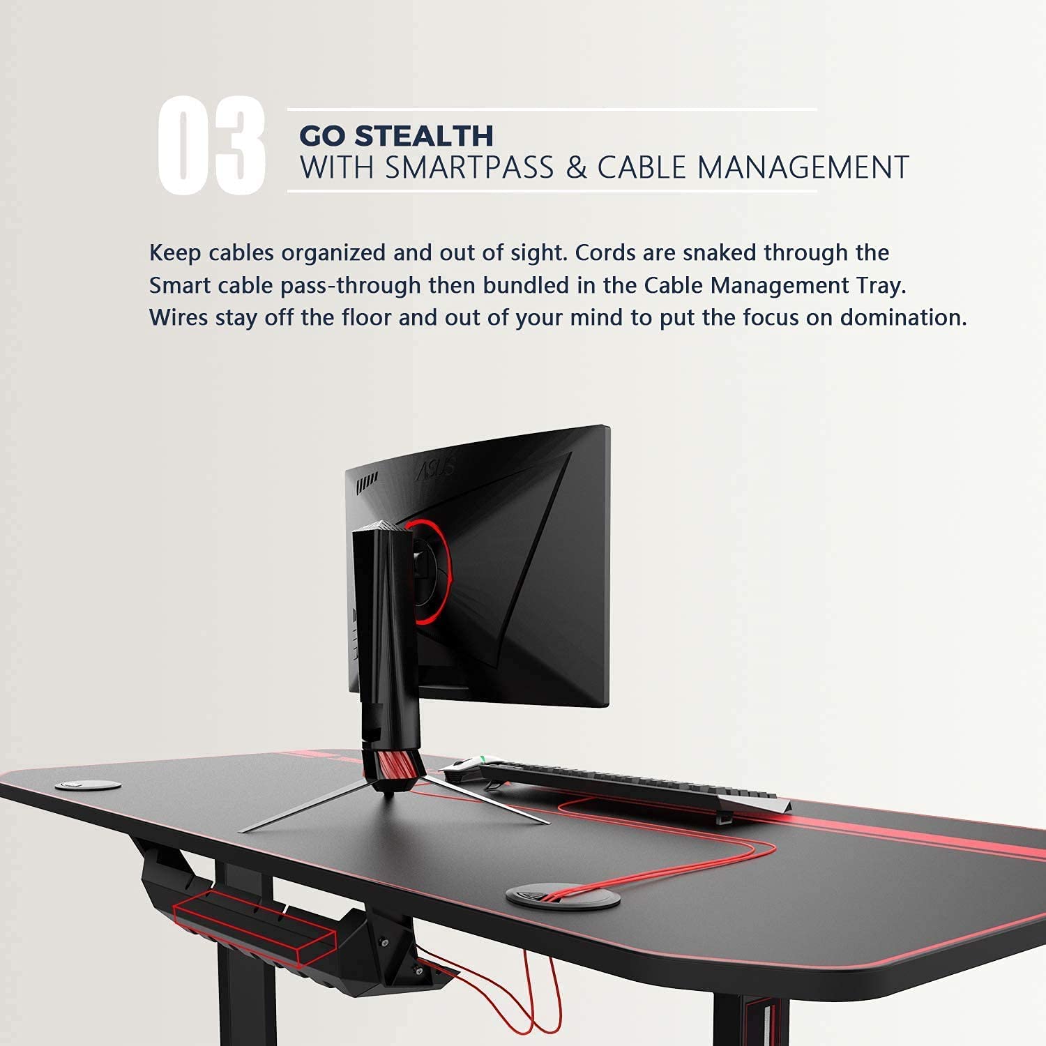 VITESSE VIT Gaming Desk, 44 i...B081N398L5
