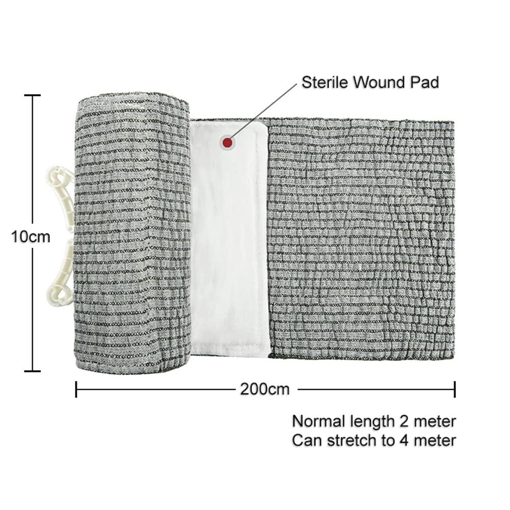10 paquets de bandages israéliens de 6 pouces, bandages de compression hémostatiques avec double scellage sous vide stérile, pansements d'urgence pour traumatismes par pression