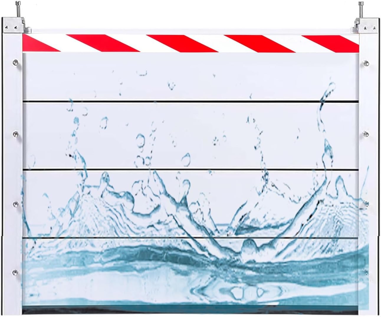 Flood Barrier 181-190cm Subway Entrances Water Baffle 80cm High Outdoor Temporary Partition Gate(Exterior,190 * 80cm)