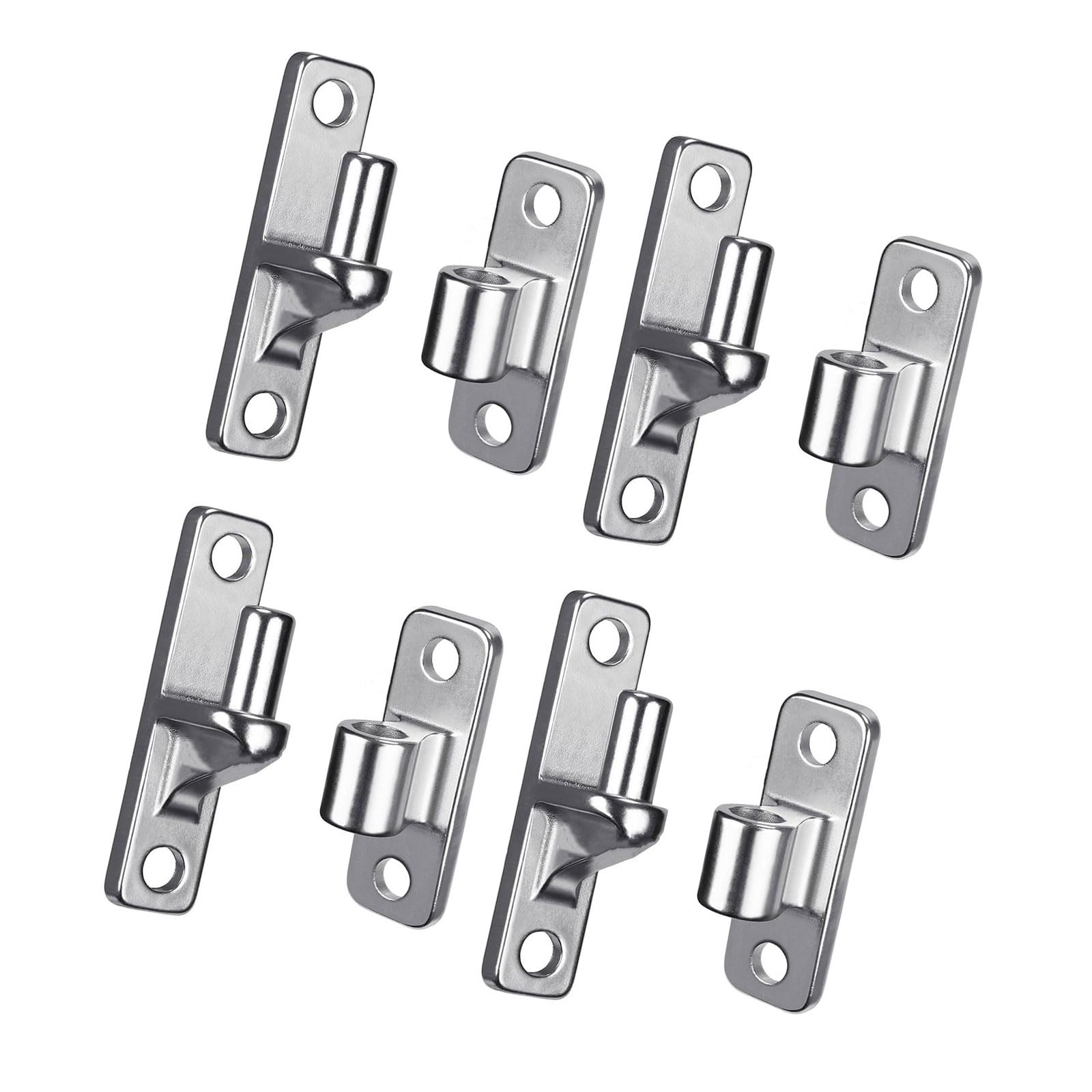 Tsophreniq 8 Silver Steel Gate Hinges Heavy Duty Wall Mount Door Hinges Heavy Duty Simple Installation For Farm Gate & Wooden Fence Not Welding