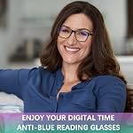 Lunettes de lecture pour femmes, dames Lecteurs d'ordinateur Bleu lumière Blocking Eyewear avec charnières de printemps