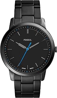 Reloj de cuarzo minimalista para hombre, de acero inoxidable y cuero, de tres agujas