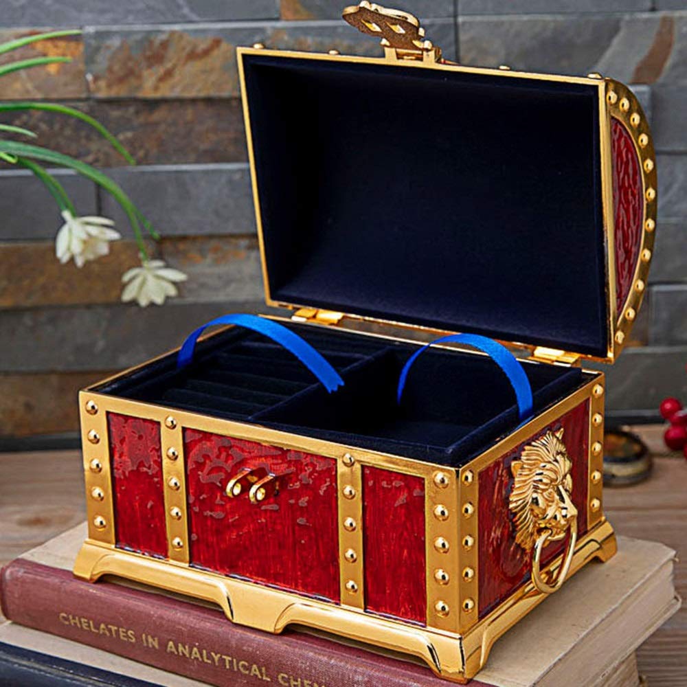 Amazon.com: ZjBfddnmm Red Metal Creative Multi-Layered Treasure