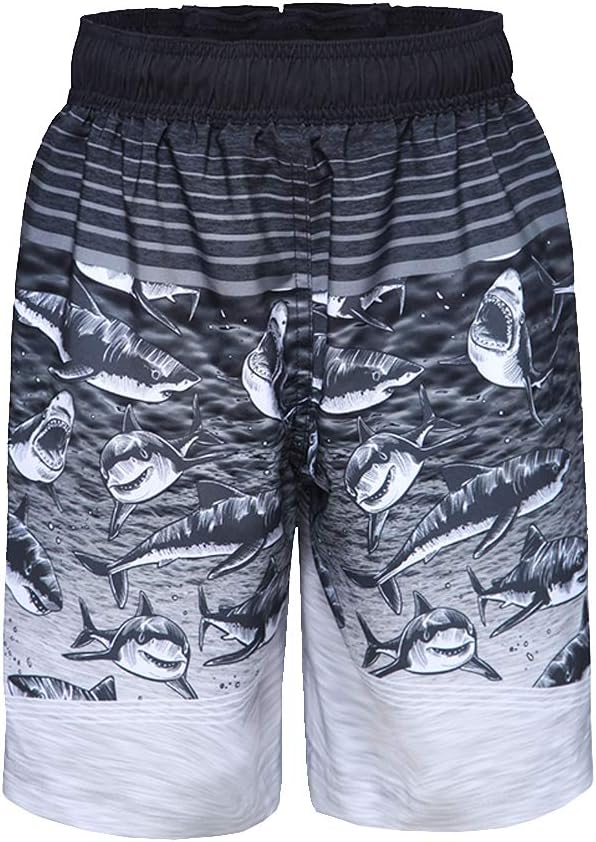 Rokka&Rolla Boys' 4-Way Stretch Swim Trunks Board Shorts Bathing Suit Swimwear with Mesh Lining, UPF 50+ - Image 2