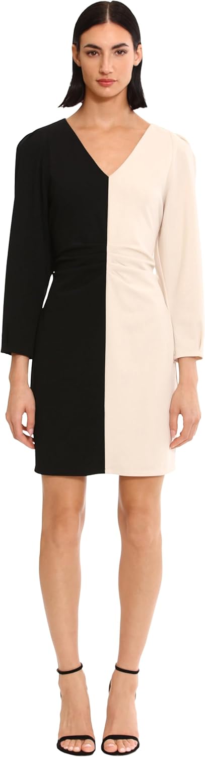 Donna Morgan Women's Women's Dresses Sleek and Sophisticated Crepe Sheath Dress Event Party Occasion Night Out Guest of