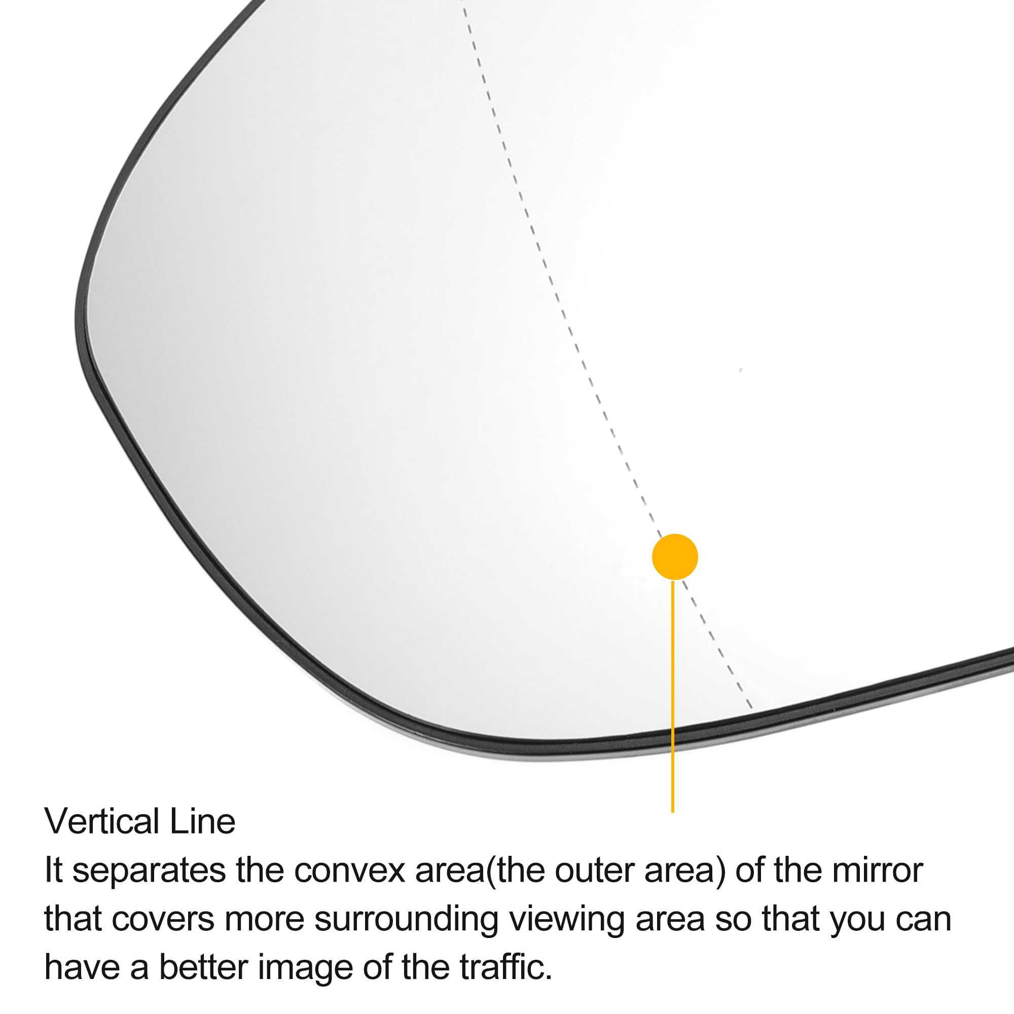 A ABSOPRO Specchio Retrovisore Sinistro Per Opel Per Vauxhall Meriva B 2010 2017 Con Vetro Di Ricambio