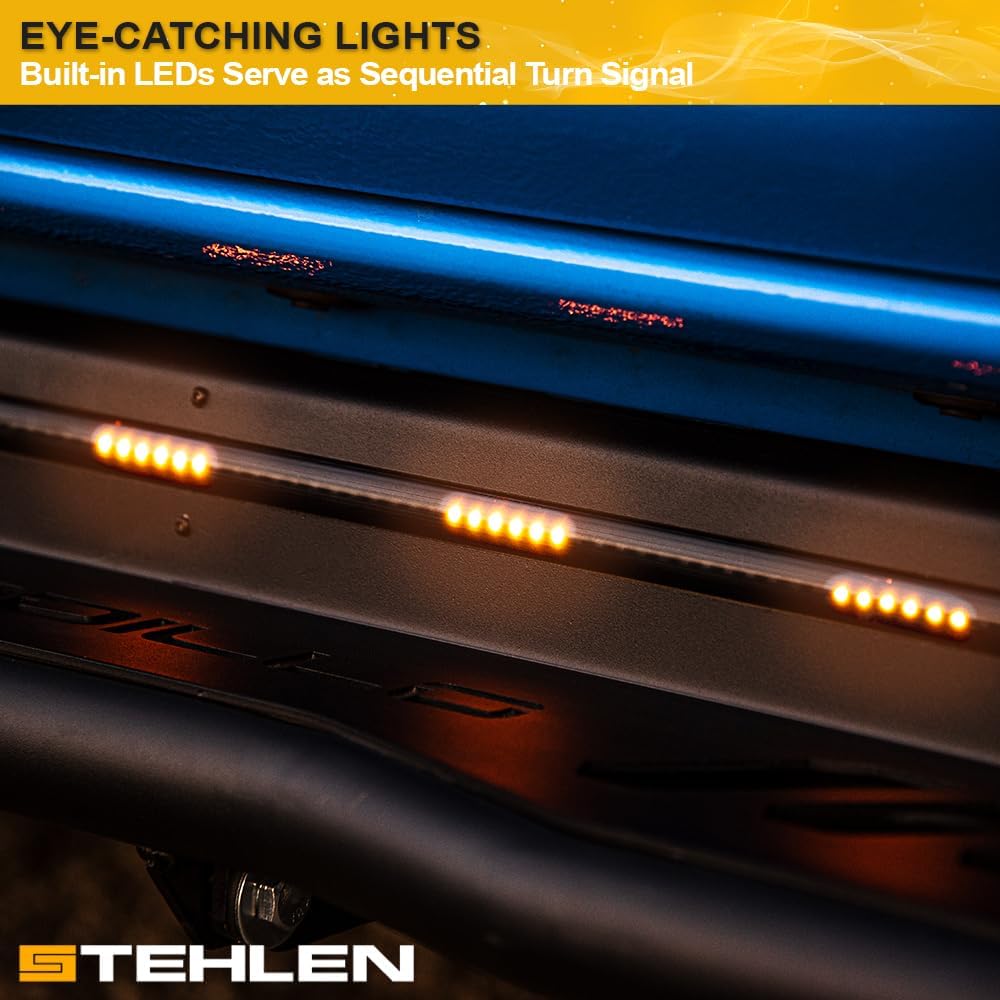 Stehlen 642167834557 Compatible with 2019-2026 Dodge Ram 1500 New Body Crew Cab 8" Sequential LED Running Boards - Matte Black