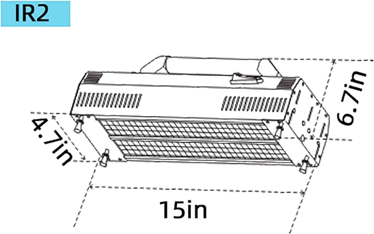 Infrared Paint Dryer - Short Wave Curing Lamp for Car Bodywork Repair - Fast-Drying Infrared Heater for Paint Finishing and Curing - Ideal for Automotive Use