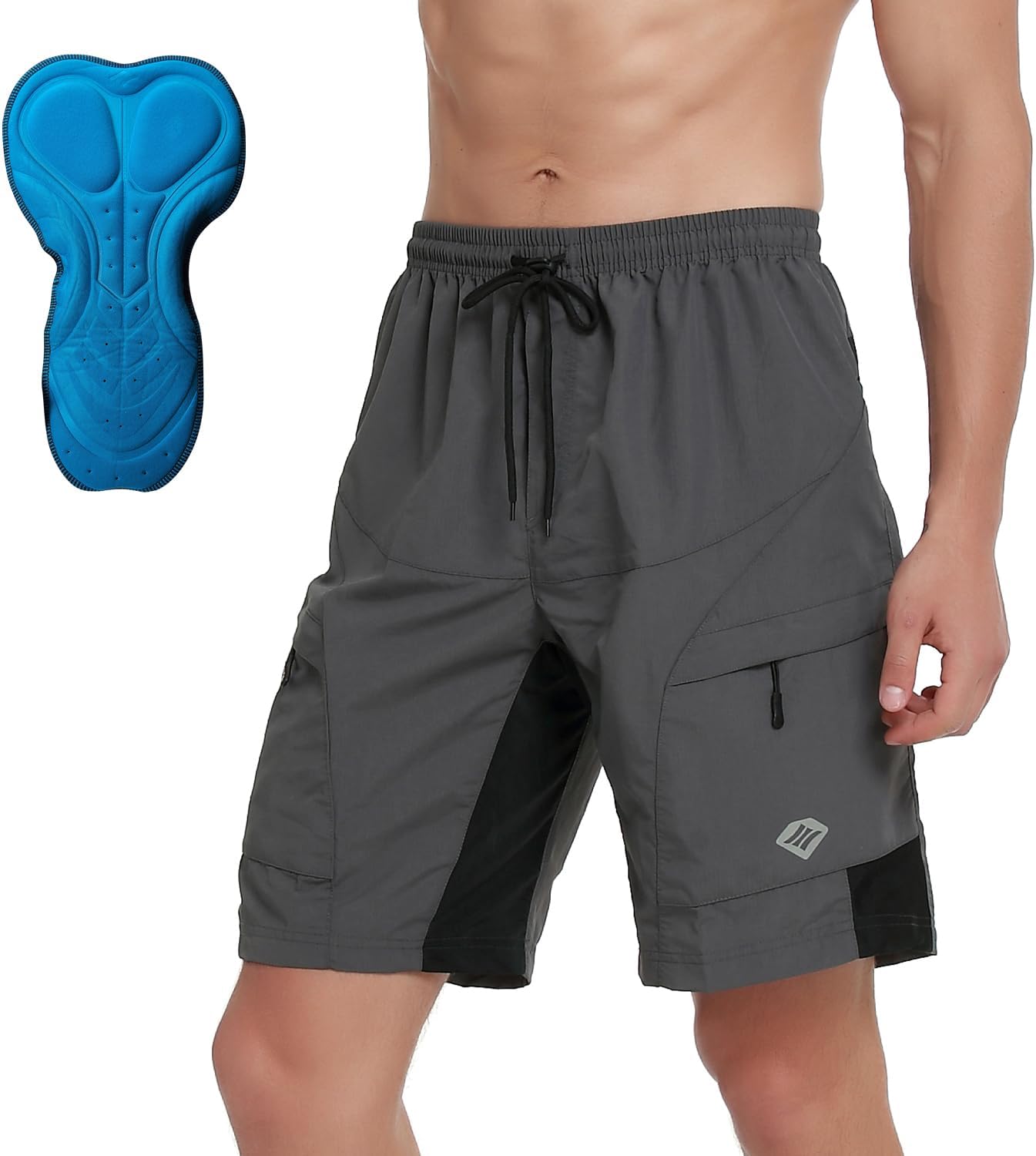 Santic Men's 3D Padded Mountain Bike Shorts Lightweight Cycling MTB Shorts