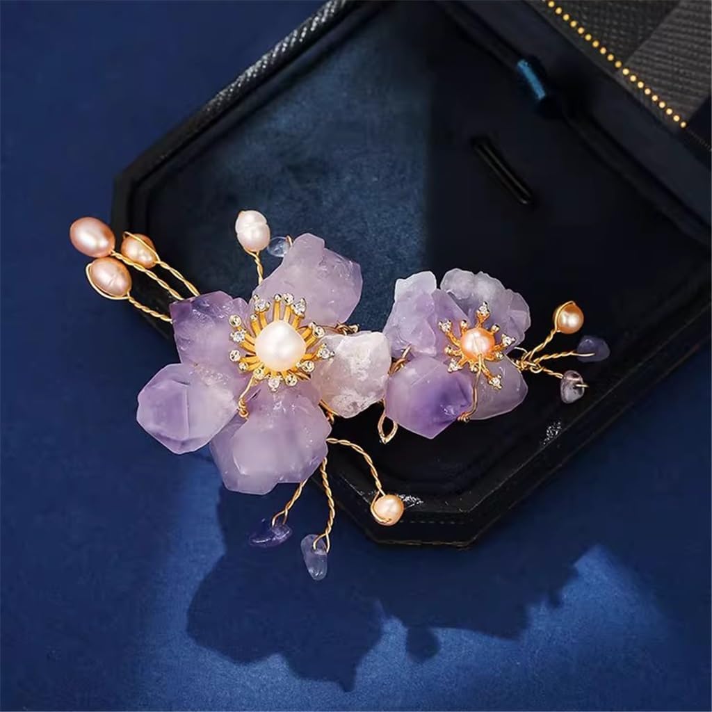 Crystal Flower Brooch, Women's, Safety Pin, Fixed Clothing, Anti Glare