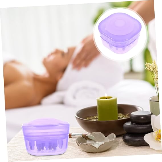 Ipetboom Scalp Massage Applicator Comb with Roller PP Purple