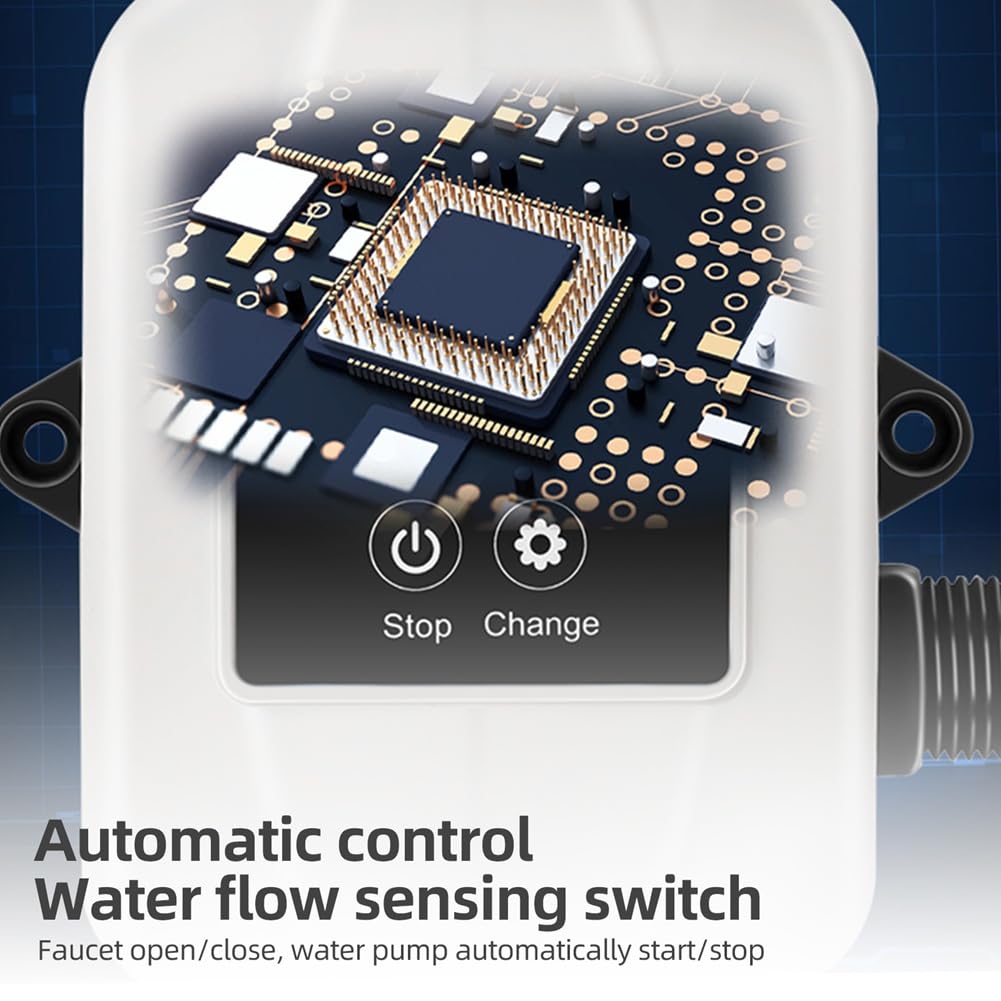 Bomba Elevadora de Presión de Agua para el Hogar Bomba de Recirculación de Agua Elevadora de Presión de Agua de Ducha Automática de 24 V Enchufe Europeo