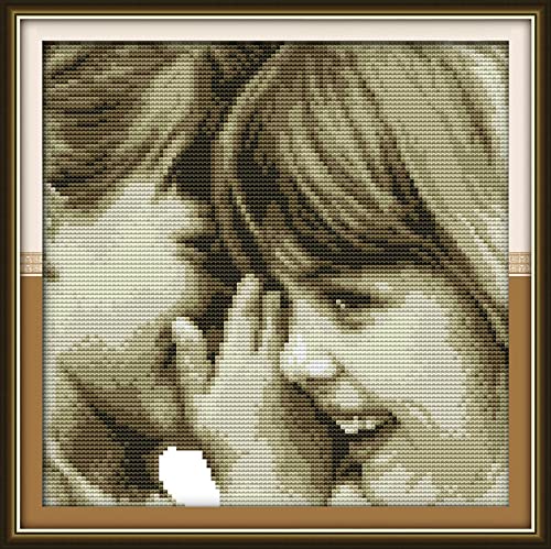 Peinture au diamant 5D kit adultes contre le stress, peinture à strass cristal chuchotement 30x40