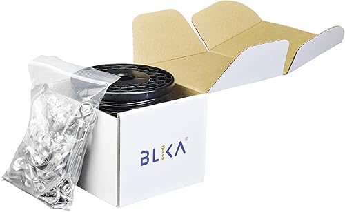 Miniatura 8 de Juegos de luces de cadena para colgar BLIKA, cuerda de alambre de acero inoxidable 304 recubierta de 170 pies, alambre de guía de luz al aire libre