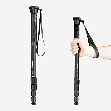 TONYBOO 65 Aluminum Camera Monopod,Lightweight & Portable, 5-Section Travel Monopod, Max Load 40 lbs for DSLR/Mirrorless Cameras, Camcorders, Compatible with Canon Nikon Sony - TE-2