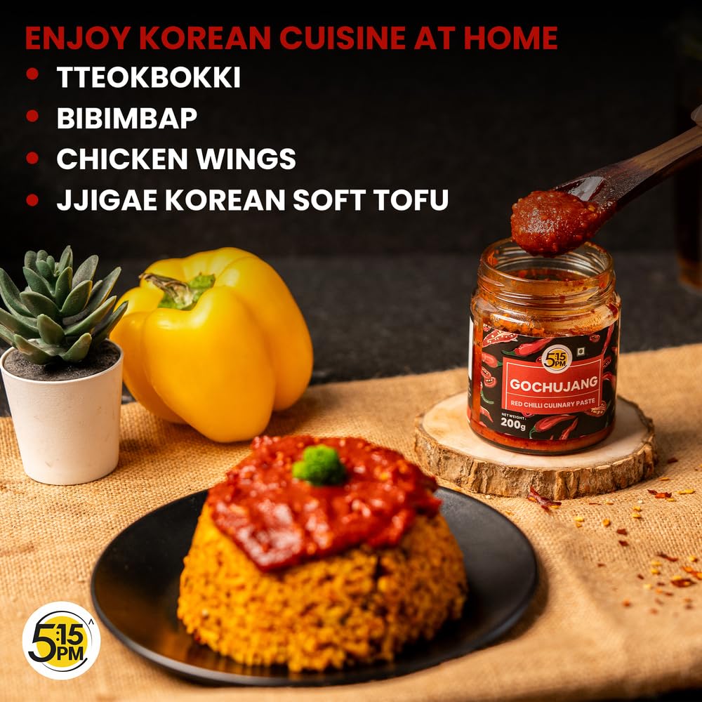 5:15PM Gochujang Korean Paste 200g | Gojuchang Paste Korean Sauce & Hot Chilli Flavour| Sweet, Savory & Spicy Sauce for Cooking & Marinades 2