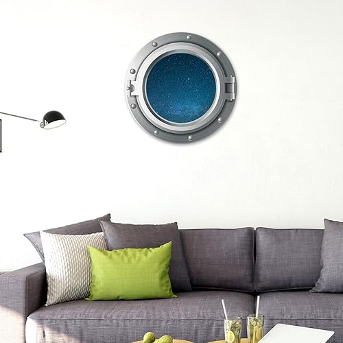 Miniatura 3 de SAFIGLE Vinilo mural de pared de avión de ojo de buey removible, calcomanías de pared extraíbles para decoración de habitación de niños, decoración