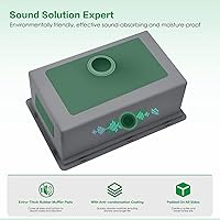 Vista 3 de Davivy Undermount Stainless Steel Kitchen Sink,27 x 18 x 10 Inch Workstation Kitchen Sink,Handmade Single Bowl Kitchen Sinks,Stainless Steel