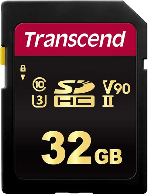 Transcend 32GB SDHC 700S Memory Card UHS- II, C10, U3, V90, 8K, Ultra HD, Up to 285/180 MB/s (Idea for DSLR cameras and advanced camcorders) TS32GSDC700S