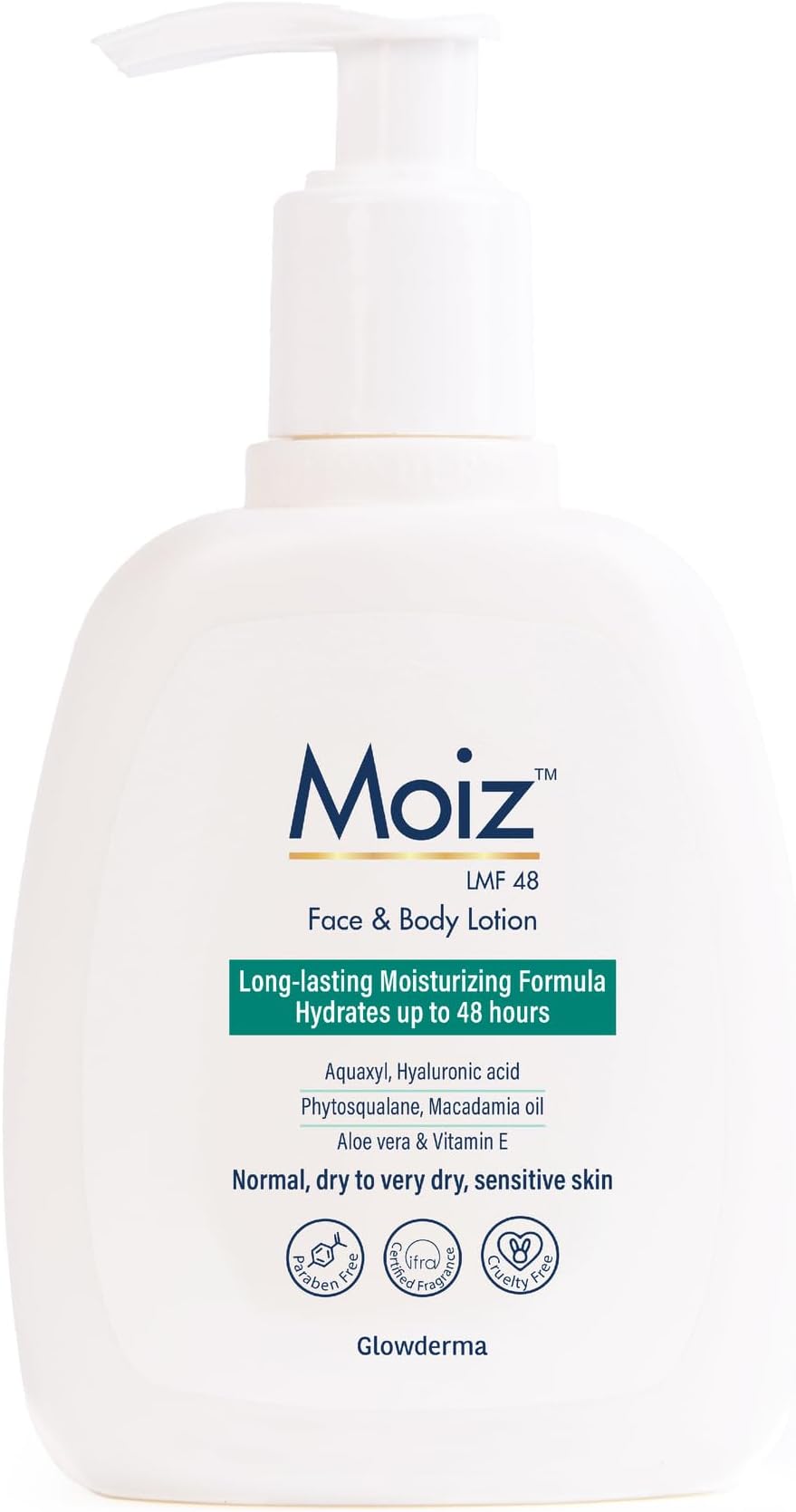 LMF 48 Lotion | 48 Hour Long-Lasting Moisturizer | Formulated with 17 Moisturizers | Non-Comedogenic | Paraben & Cruelty-Free - 200ml