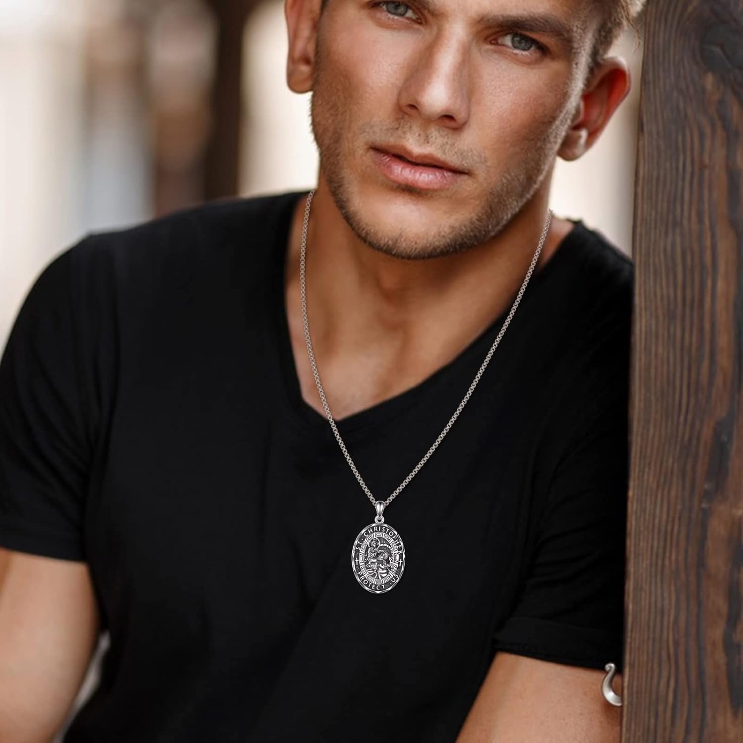 YFN Patron Saint Necklace Sterling Silver Amulet Medal Pendant Religious Protector Jewelry Gifts for Women Men - Image 6