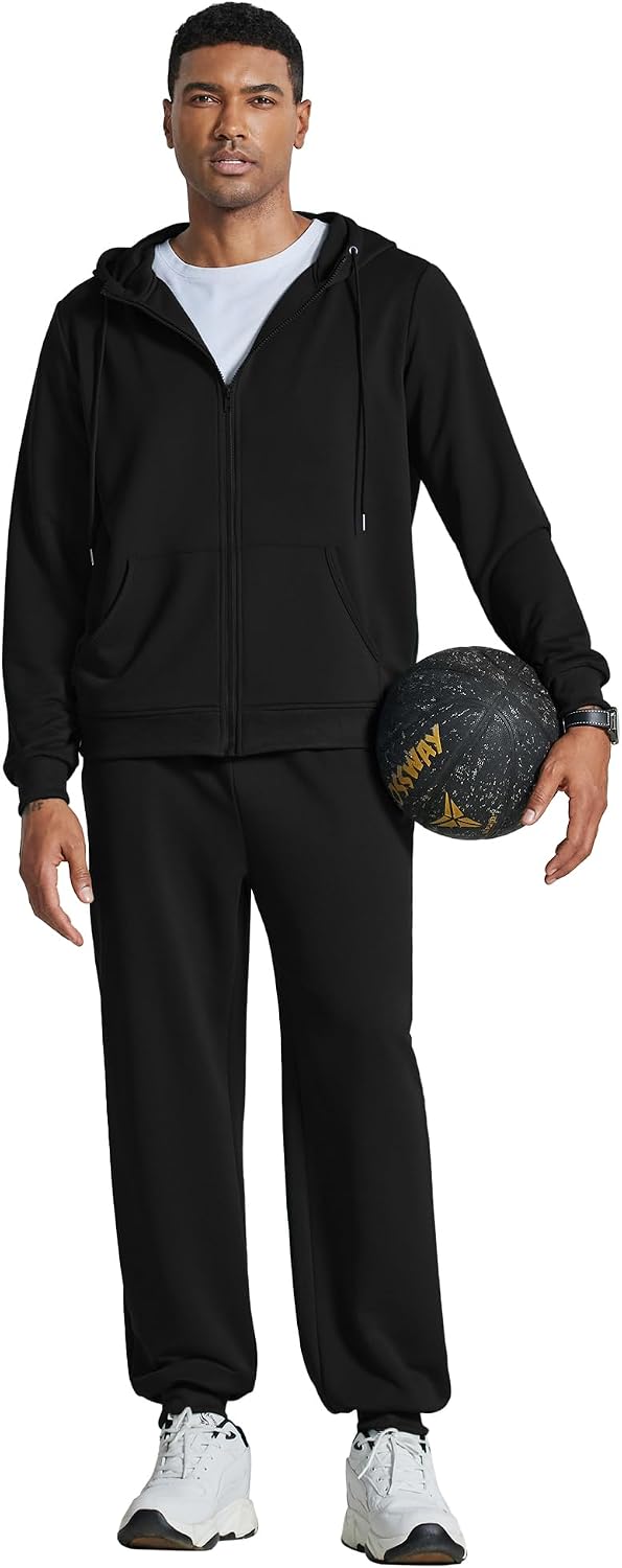 COOFANDY Mens Sweatsuits 2 Piece Set Full Zip Hoodie Jogging Track Suits