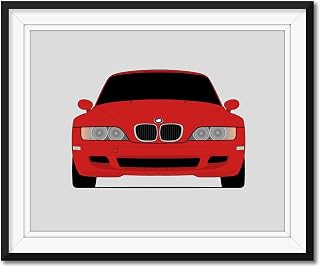BMW Z3 M E36 Roadster Coupe (1997-2002) Inspired Poster Print Wall Art Decor Handmade M Power BMW M Z3M (Unframed)