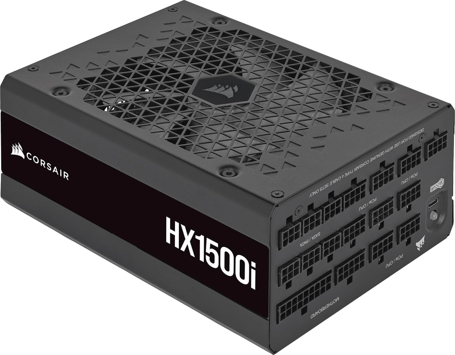 Corsair HX1500i Fully Modular Ultra-Low Noise ATX Power Supply - ATX 3.0 & PCIe 5.0 Compliant - Fluid Dynamic Bearing Fan - 80 Plus Platinum Efficiency - Black (Renewed)