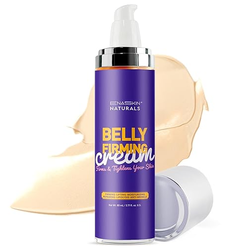 Enaskin Naturals B Flat Belly Firming and Tightening Cream, fórmula premium para un ajuste eficaz de la piel del estómago y el muslo, 3.38 onzas