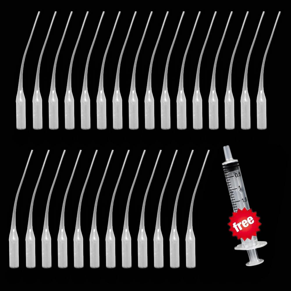 100pcs Plastic WHALE Glue Micro-Tips Compatible for CA Precision Glue Applicator for Arts Crafts Hobby Projects Premium Glues Extender for Nozzle Bottles (100PCS Type 1)