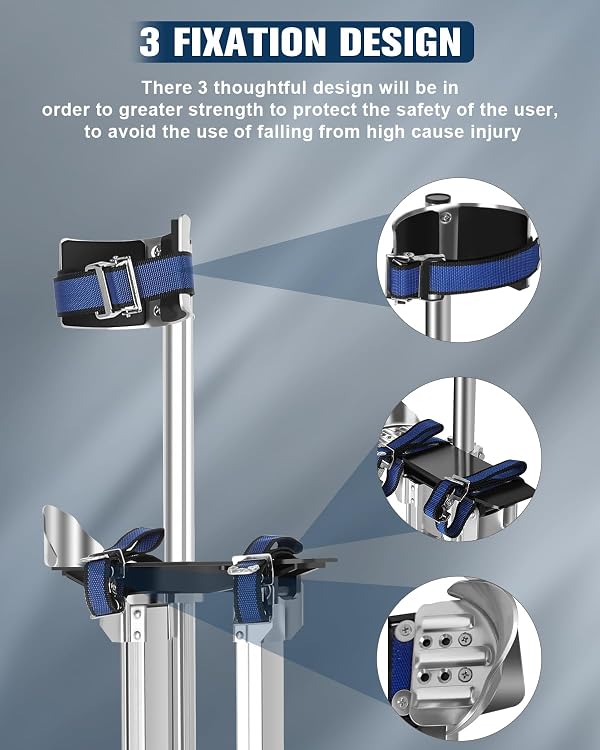 FAHKNS Drywall Stilts, 24"-40" Stilts for Adults Adjustable Aluminum Stilt for Sheetrock Drop Ceiling Painting Painter or Cleaning by FAHKNS - Image 3