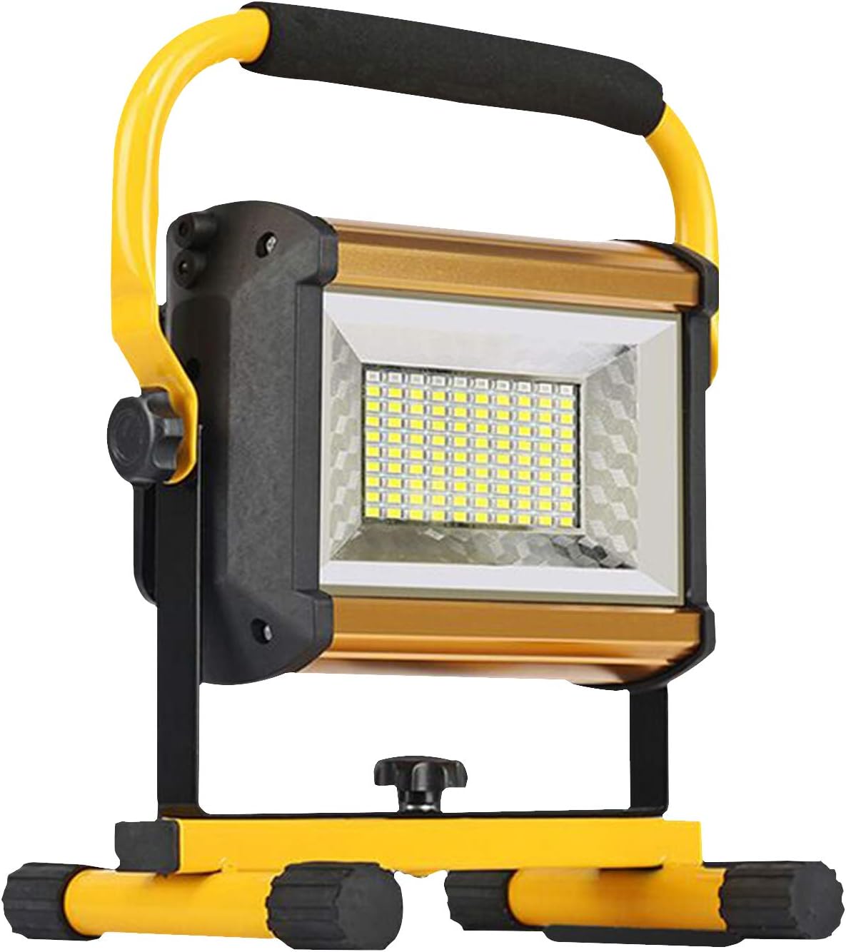 OTYTY 8000LM 100W Rechargeable Portable LED Work Light with Stand [100LEDs,1000W Equivalent], Waterproof LED Flood Lights for Camping Car Repairing Workshop Job Site Lighting