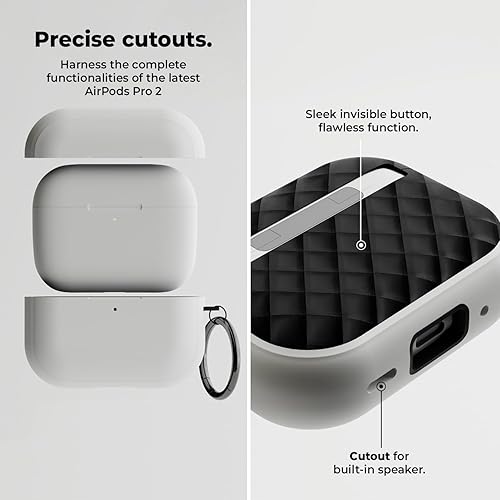 Miniatura 4 de HUSH Funda premium para Airpods Pro de 2 generación compatible con Airpods Pro de 12 generación, compatible con carga inalámbrica, material de TPU