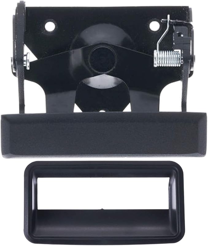 Maçaneta externa da tampa traseira CPP com moldura preta texturizada para Chevrolet e GMC C/K 1500, 2500 e 3500 – Conjunto