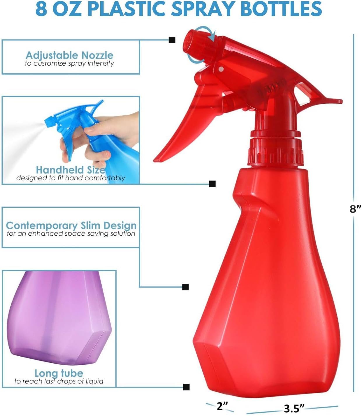 Empty Spray Bottles for Cleaning Heavy Duty, Small Spray Bottle