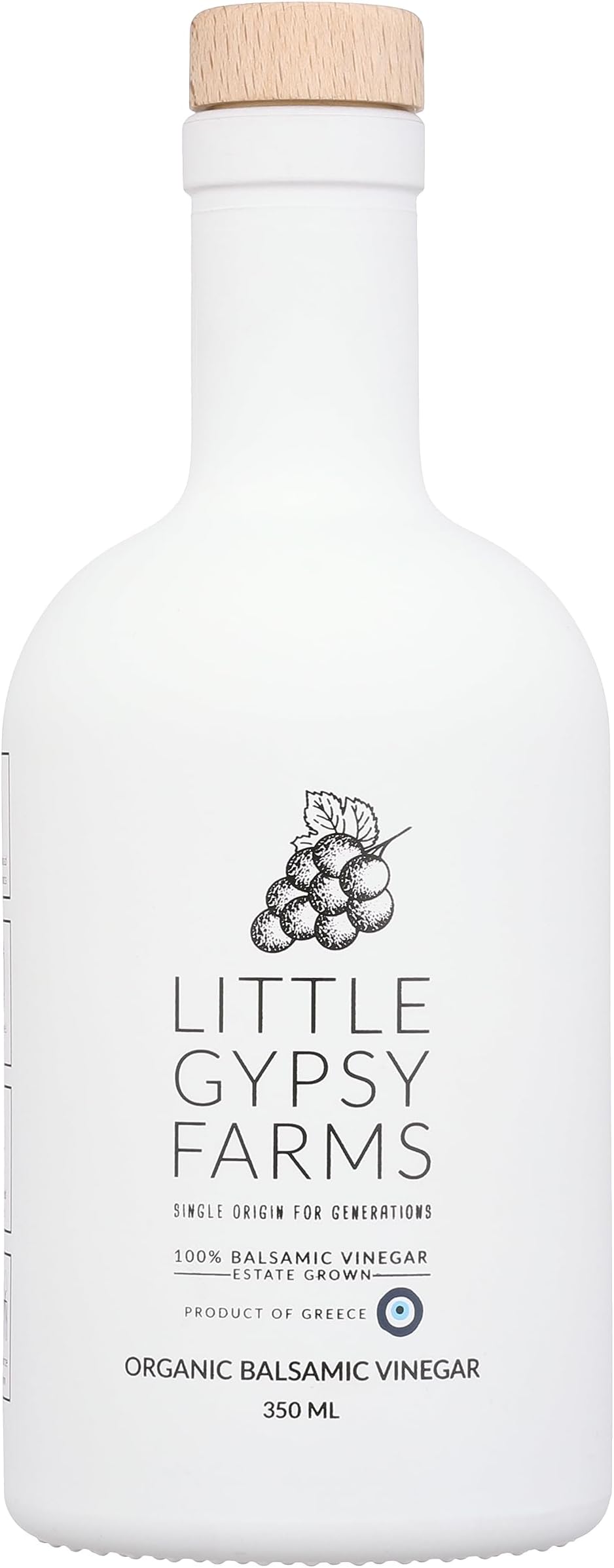 - Organic Balsamic Vinegar from Little Gypsy Farms | First Cold-Pressed and Oak Barrel Aged | Notes of Fig with Strawberry Finish | Single Family Farms in Greece (350ml)